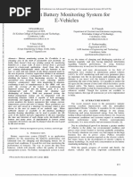 Efficient Battery Monitoring System For E-Vehicles