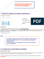 Conduction Electrique Solutions Aqueuses 3ème