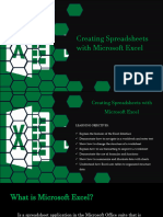 Creating Spreadsheets With Microsoft Excel