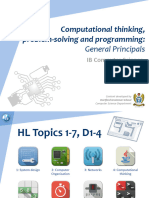 Computational Thinking, Problem-Solving and Programming:: General Principals