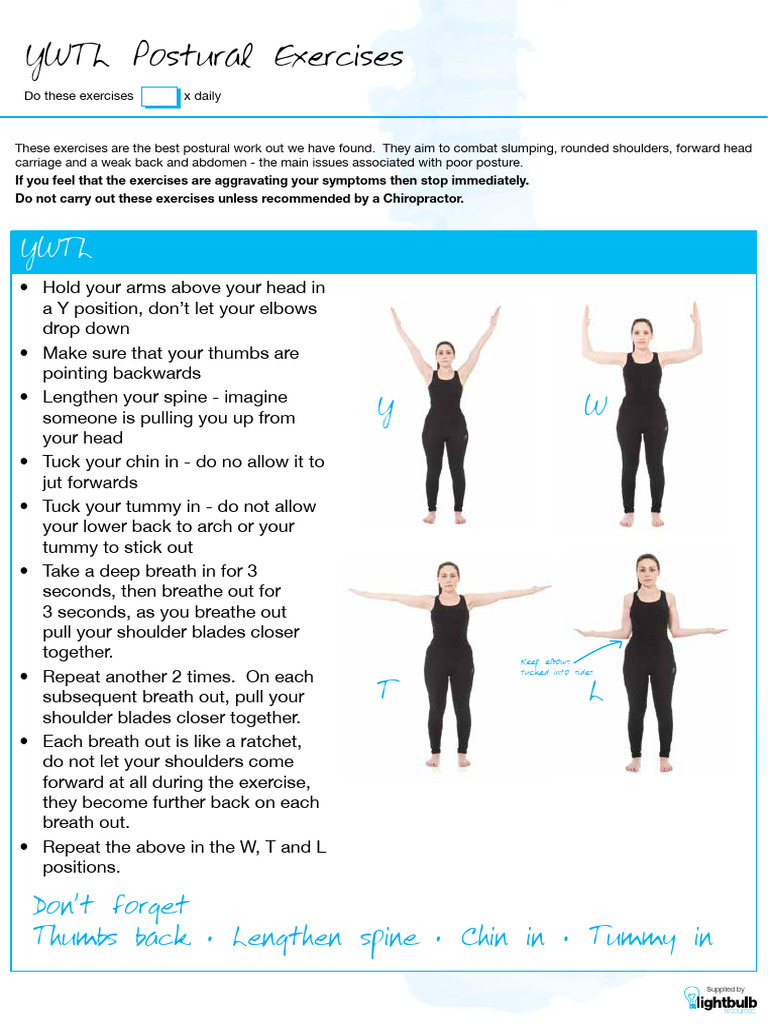 YWTL Postural Exercise Guide | PDF
