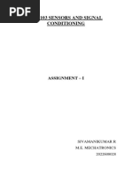 Mr5103 Sensors and Signal Conditioning: Assignment - I