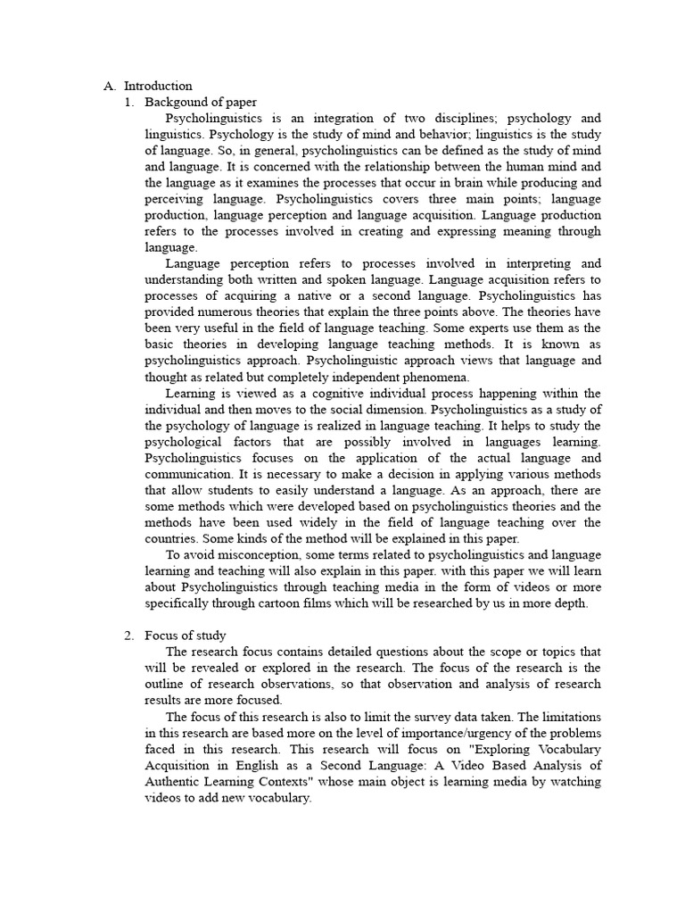 Introduction Kel 5 Ling | PDF | Psycholinguistics | Mind