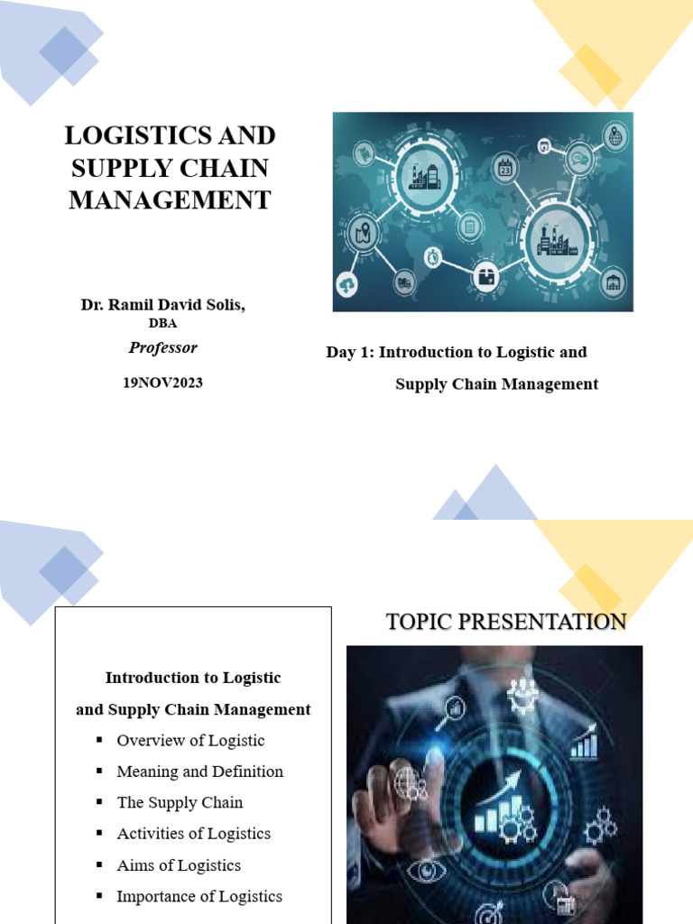 LOGISTICS23 B6 - DAY1 - 23nov19 | PDF | Logistics | Supply Chain