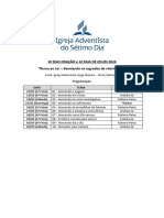 Programação - 10 Dias de Oração e Jejum - 2024