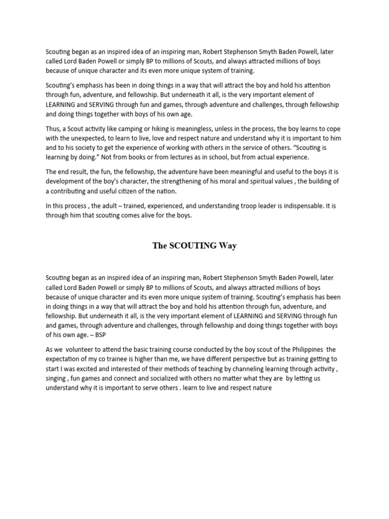 Scouting's Impact on Youth Development | PDF | Scouting
