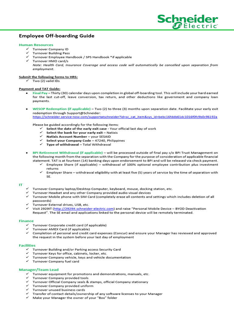 Employee Off-Boarding Guide (ASCO) | PDF | Mobile Phones | Service ...