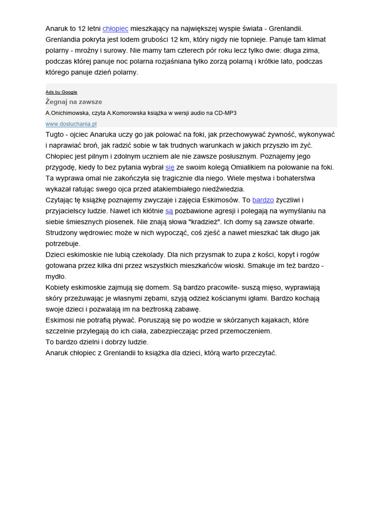 Streszczenie Lektury Mikołajek Ma Kłopoty ANARUK... Streszczenie Lektury | PDF