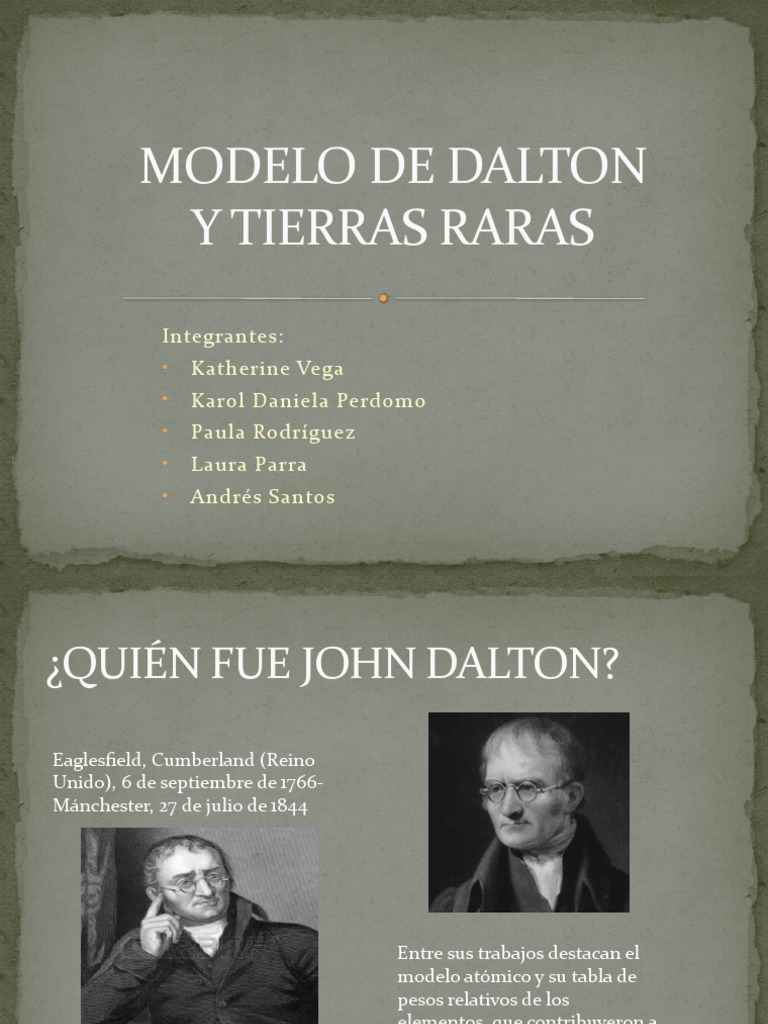 Modelo Atómico de Dalton y Tierras Raras | PDF