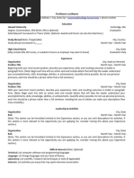 Harvard ATS-Friendly Resume Template | PDF | International Student ...
