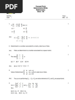 Determinants MCQs Answers