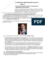 1 BLOQUE 5 A 8 Tema 22 La Primera Parte Del Reinado de Alfonso XIII y Los Proyectos de Regeneracionismo Politico.