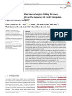 2018 - The Influence of Guided Sleeve Height, Drilling Distance and Drilling Key Length On The Accuracy of Static ComputerAssisted Implant Surgery