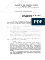 LEI 4.887 de 2016 - Altera dispositivos da Lei 3.720 de 2007