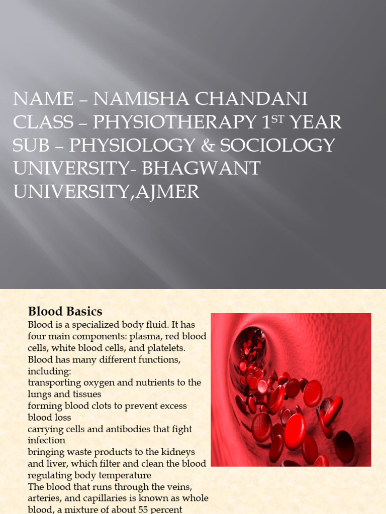 Blood Physiology Pdf Immune System Blood