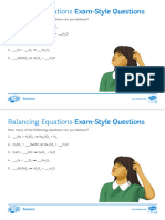 AQA GCSE ASPT L2 Compounds Mixtures and Equations Balancing Equations Exam Style Q