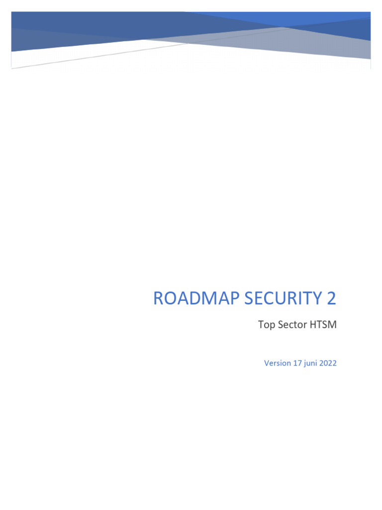 Roadmap Security Update Versie17062022 | PDF | Computer Security | Security