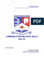 BCS151 - Communication Study Skills-1
