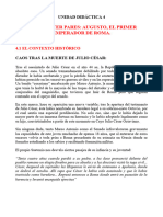 Sesión 4. PRIMUS INTER PARES AUGUSTO EL PRIMER EMPERADOR DE ROMA