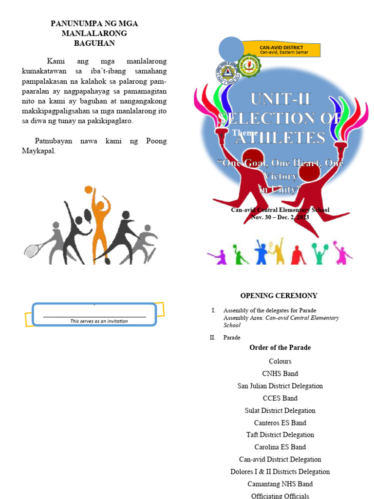 UNIT-II Athletic Competition Overview | PDF | Athletic Sports ...