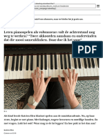 Leren Pianospelen Als Volwassene Valt de Achterstand Nog Weg Te Werken "Twee Akkoorden Aanslaan en Ondervinden Dat Die Mooi Samenklinken. Daar Doe Ik Het Voor" de Standaard