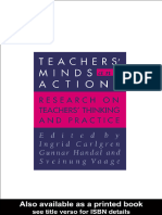 I. Carlgren - Teachers' Minds and Actions - Research On Teachers' Thinking and Practice (1995)