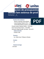 Tarea No 3. Elaboración de Presupuestos de Ventas Fam Extensas de Prod