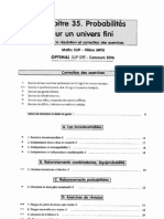 35.probabilité Sur Un Univers Fini - Corrigé