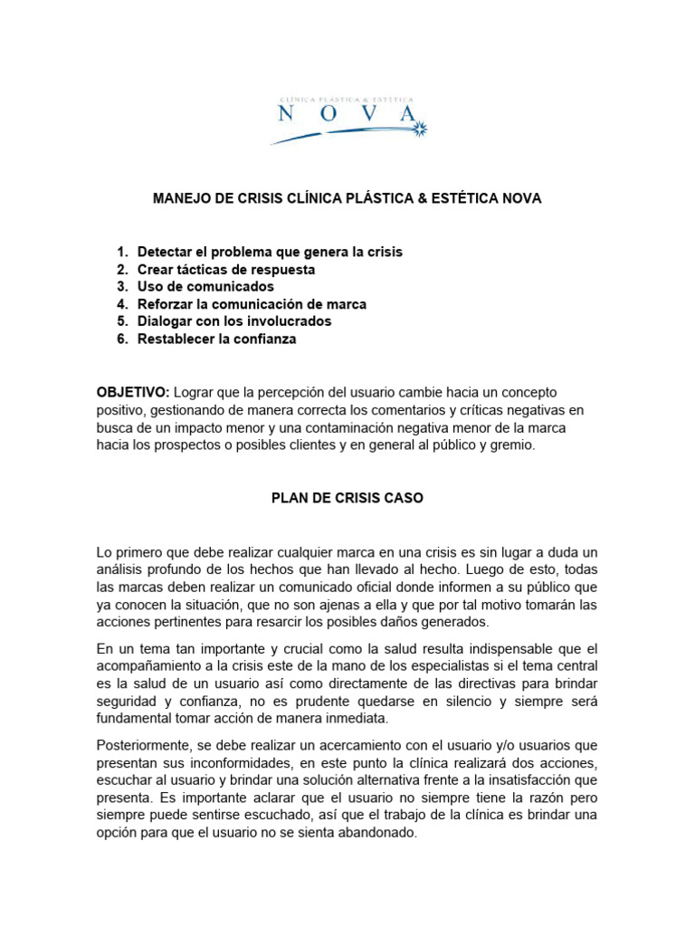 Prueba Cl nica Nova PDF Testimonio Marca