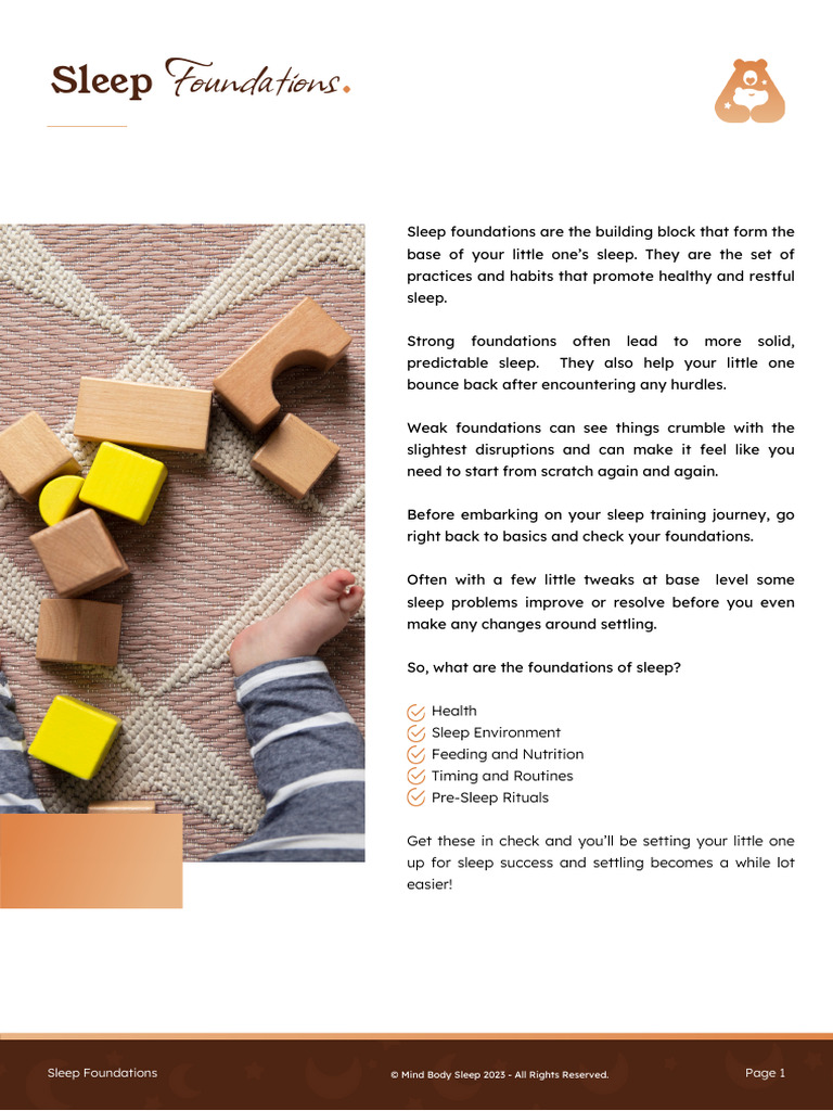 Sss Bonus Sleep Foundations Pdf Sleep Psychological Concepts