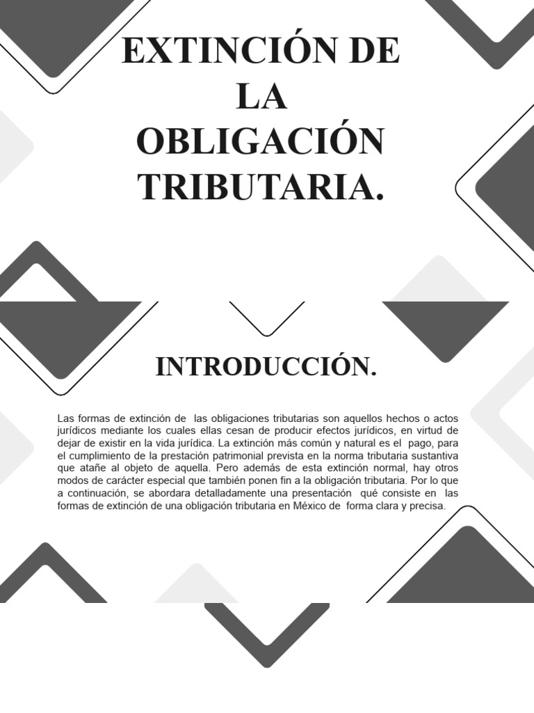 Formas de Extinción de Obligaciones Tributarias | PDF | Estatuto de ...