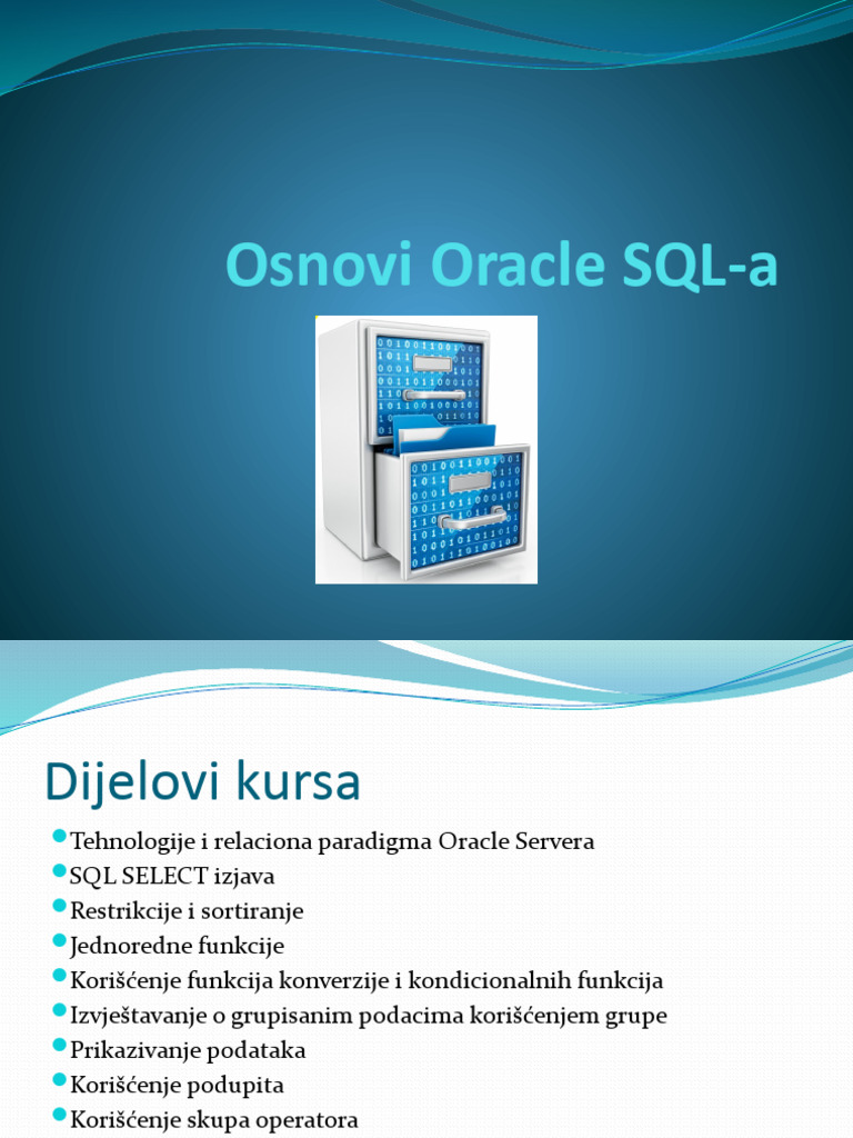 Oracle SQL Course 1 | PDF