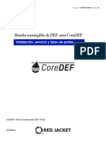 Bomba Sumergible de Def Serie Coredef: Instalación, Servicio Y Listas de Partes