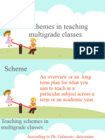 Schemes in Teaching Multigrade Classes