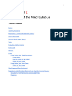 CGSC1001 Syllabus Mysteries of The Mind
