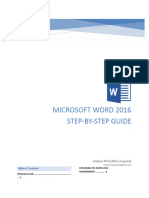 Word 2016 Step-By-Step Guide
