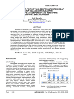 Analisis Faktor-Faktor Yang Berpengaruh Terhadap