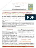 Asset Turnover, Capital Structure and Financial Performance Consumption Industry Company in Indonesia Stock Exchange