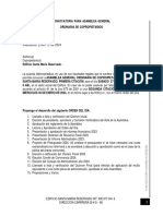 Convocatoria Asamblea Ordinaria 27 Enero de 2024