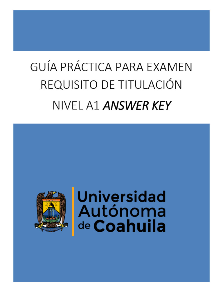 2 - Answer Key Guía Practica Examen Requisito | PDF | Verb | Noun