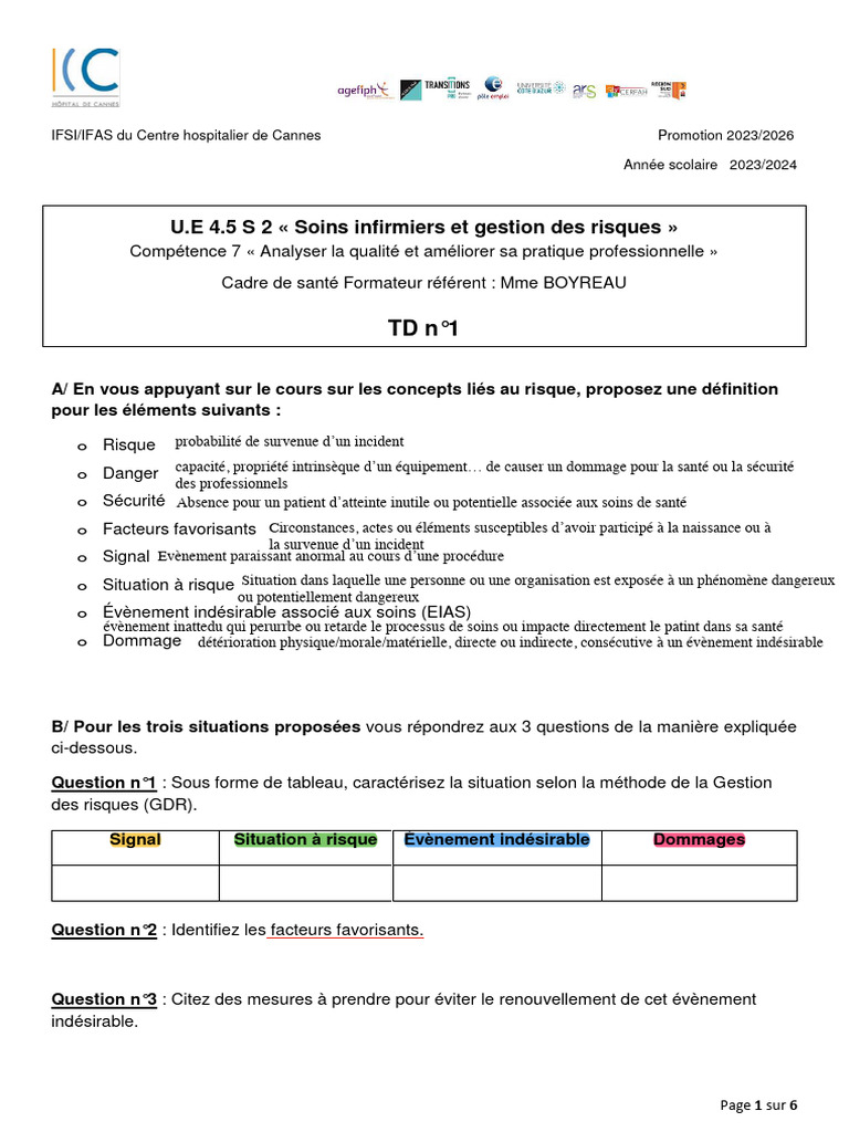 Gestion des risques en soins infirmiers | PDF | Risque | Médecine