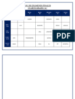 Rol de Exámen Diciembre Cuarto A