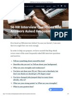  HR Interview Questions 