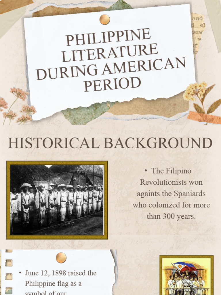 Philippine Literature During American Period Pdf Philippines