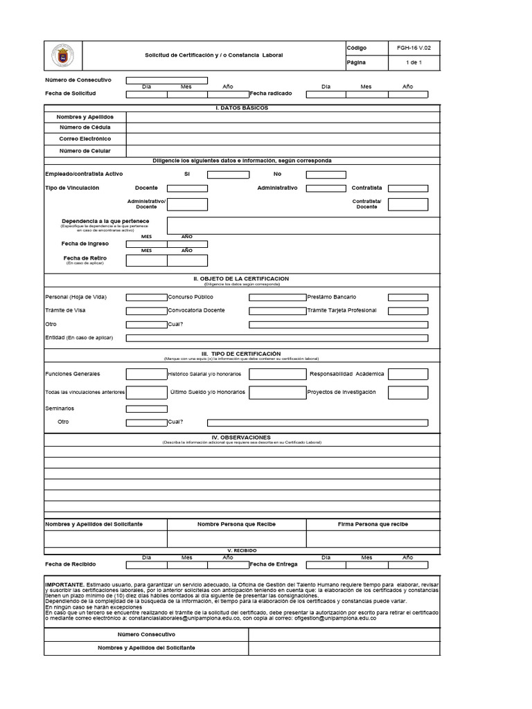 FGH 16 Form Sol Cert v02 | PDF