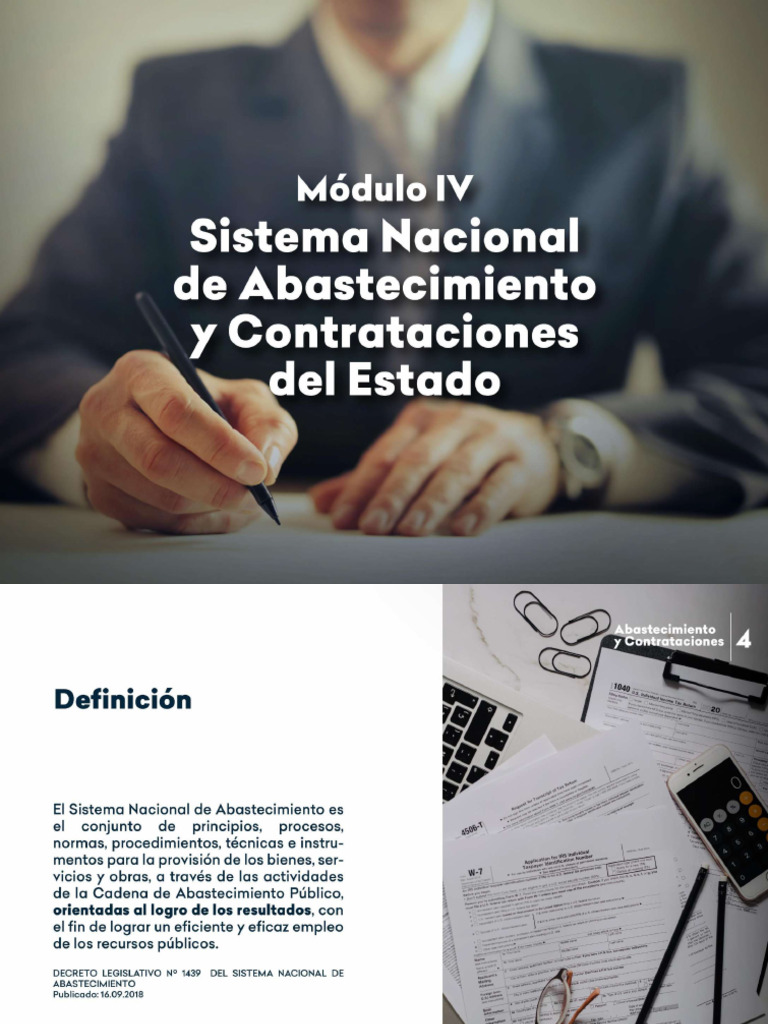 MODULO IV - Sistema Nacional de Abastecimiento y Contrataciones Del ...