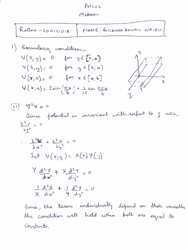 Ph202 Midsem Solution | PDF | Teaching Methods & Materials