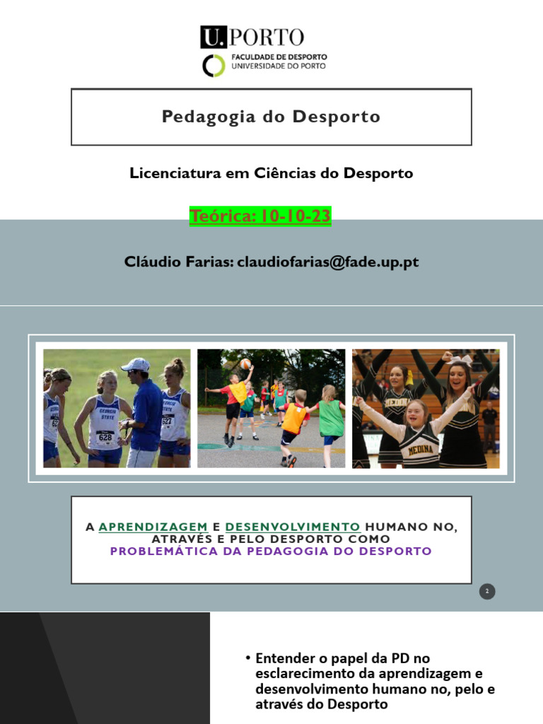 Aprendizagem e Desenvolvimento no Desporto | PDF | Aprendizado | Pedagogia