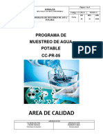 Programa Muestreo de Agua Potable