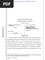 SEC vs. Elon Musk  - order to comply with subpoena